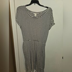 Black and White Striped Dress